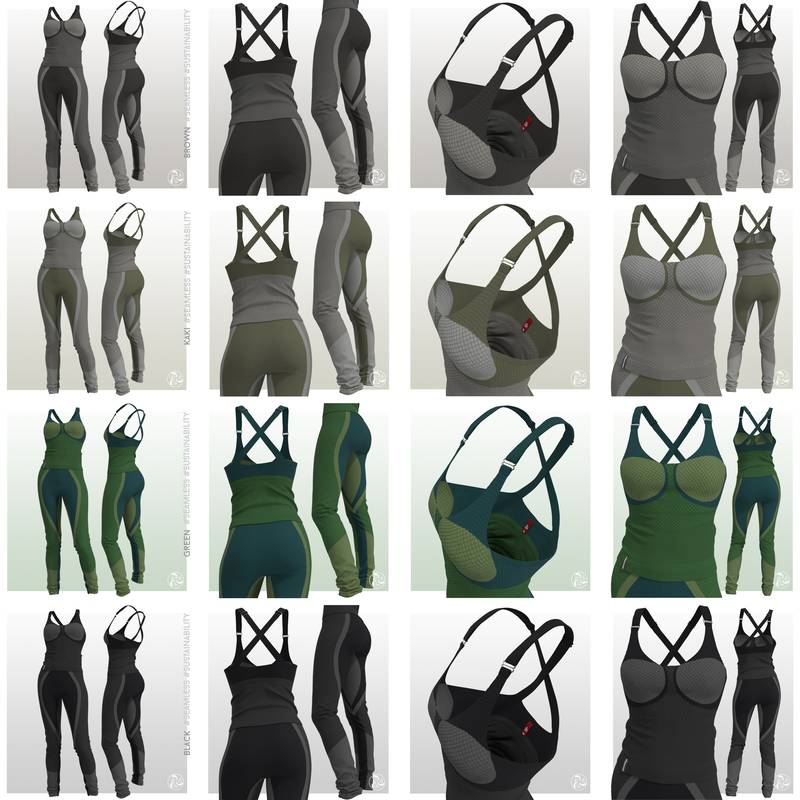 3D FASHION CARMESINE STUDIO seamless her chart part1